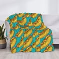 thumbnail image 3 of Yiaed Hot Dogs 8 Print Blanket Throw Blanket Soft Cozy Flannel Blanket for Home Bed Sofa Couch Chair-80"x60", 3 of 6