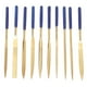 thumbnail image 3 of Juego de limas de aguja de diamante, 10 piezas de limas de diamante, limas chapadas en titanio dorado, kit de lima de aguja, diseño elevado, 3 of 14