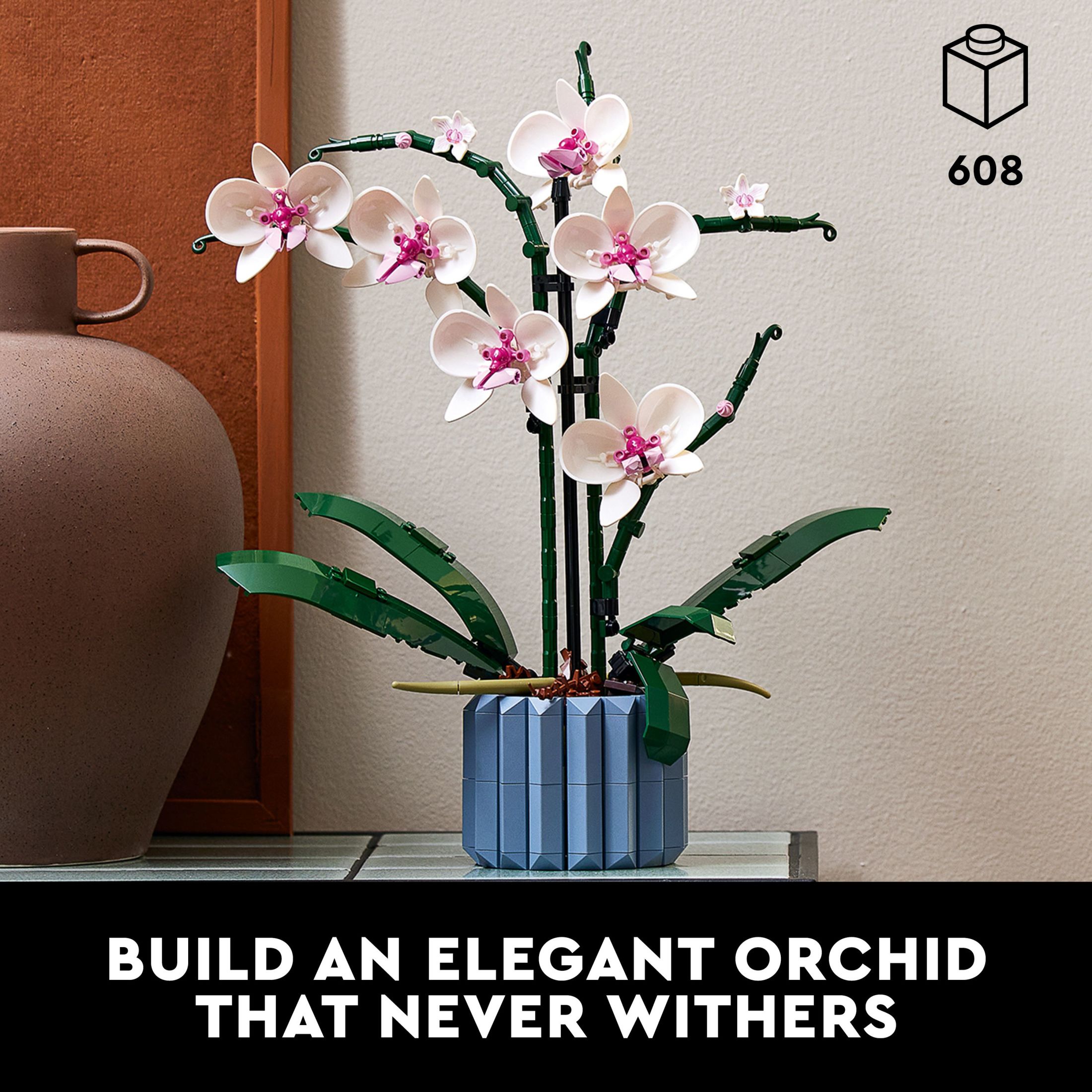LEGO Icons Orchid Artificial Plant, Building Set with Flowers, Mother's Day Decoration, Botanical Collection, Great Gift for Birthday, Anniversary, or Mother's Day, 10311 - image 4 of 8