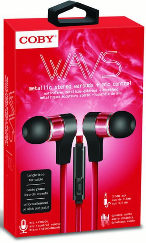 Coby Cve-130-Red Wavs Metal Tangle Free 