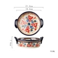 thumbnail image 2 of Household Underglaze Tableware Ceramic High Temperature Baking Dish Large Capacity Handle Bowl Deep Dish, 2 of 6