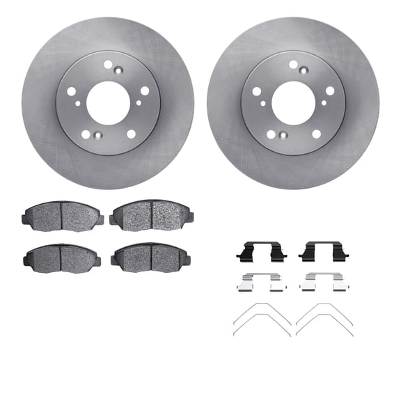 Dynamic Friction Company Front Brake Rotors with 5000 Advanced Brake Pads includes Hardware 6512-59310
