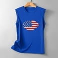 thumbnail image 5 of Usmisi 4th of July Tank Tops Independence Day Patriotic Regular Fit Racerback Shirts Vest Womens Fashion Lips Flag Print Crewneck Sleeveless Summer Blouses Blue xxl, 5 of 5