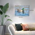 thumbnail image 2 of JUNZAN Mallard Duck Swimming In A River Pattern Canvas Wall Art Prints,Wall Art Decor Paintings Wall Decor for Living Room Decor Bedroom Home Bathroom Wall Decor, 12''×16'', 2 of 6