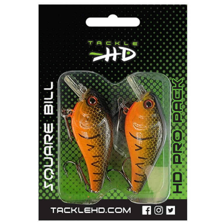 Tackle HD 2-Pack, Lipped Crankbait Fishing Lure, 3.25-inch, Red Craw 