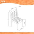 thumbnail image 6 of Amazonia 2-Piece Stackable Eucalyptus Outdoor Chair Set without Arms, Brown, 6 of 7