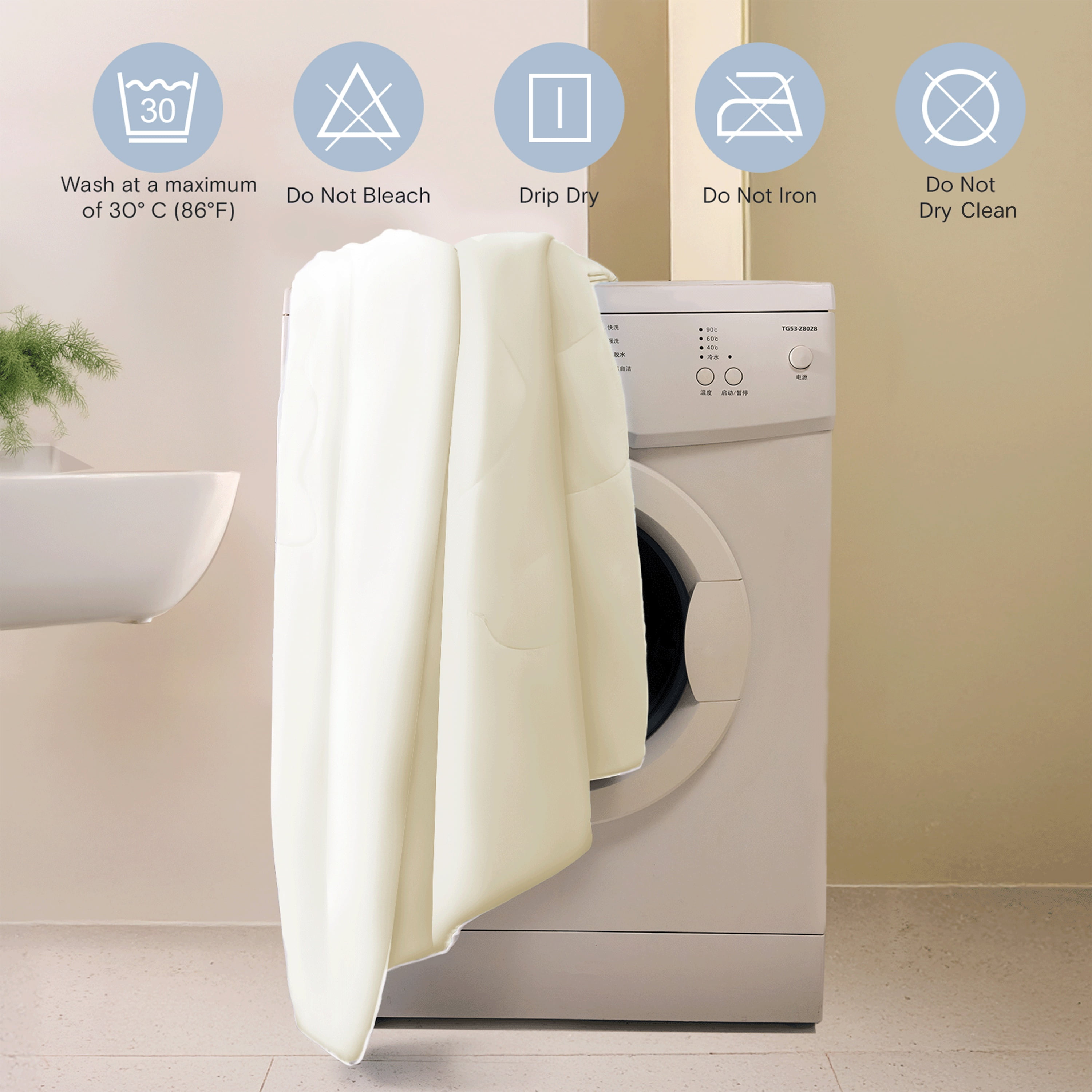 Luxclub Cooling Comforter for Bed, Soft Fabric, Twin, 66" X 88", White, Breathable Comforter for Hot Sleepers