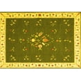 thumbnail image 1 of Ahgly Company Machine Washable Indoor Rectangle Abstract Yellow Contemporary Area Rugs, 8' x 10', 1 of 4