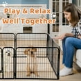 thumbnail image 7 of CL.HPAHKL Dog Playpen Indoor Outdoor, 8 Panels 40" Height Metal Puppy Playpen Pet Playpen with Door for Small/Medium/Large Dogs Exercise Pen, Dog Pen Dog Fence for Garden, Yard, RV Camping, 7 of 7