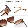 thumbnail image 2 of Gafas de sol cuadradas grandes vintage para mujer, moda, formas grandes, 10, 2 of 4