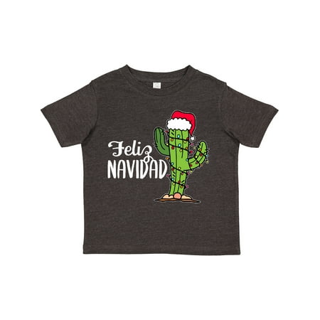 

Inktastic Feliz Navidad Christmas Cactus in Santa Hat Gift Toddler Boy or Toddler Girl T-Shirt