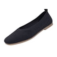 thumbnail image 2 of BADHUB Women's Woven Flat Casual Flats Shoes Solid Color for Home and Outdoor Closed Toe Breathable Slip On Shoes Black 38, 2 of 6
