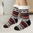 thumbnail image 2 of CYSFASHION Socks for Women Compression Warm Winter Fashion Impact Early Fall Fashion Plush Christmas Gifts Fuzzy Socks Red, 2 of 9