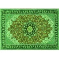 thumbnail image 1 of Ahgly Company Indoor Rectangle Medallion Green Traditional Area Rugs, 2' x 3', 1 of 1