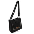 thumbnail image 5 of Wrangler Western Women Crossbody Bucket Purse Large Leather Shoulder Bag with Adjustable Strap, Black, 5 of 7