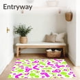 thumbnail image 3 of ODIKA 2'x3' Machine Washable Non-Slip Area Rug, Youth Culture Inspired Decorative Trendy Interior Accent High Traffic Rug with Pad, Pink, 531743, 3 of 8