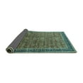 thumbnail image 2 of Ahgly Company Indoor Square Oriental Turquoise Blue Industrial Area Rugs, 4' Square, 2 of 4