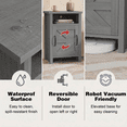 thumbnail image 5 of Furmax Farmhouse End Table, Nightstand Set of 2 with Barn Door and Shelf, Side Table for Living Room Bedroom, Gray, 5 of 8