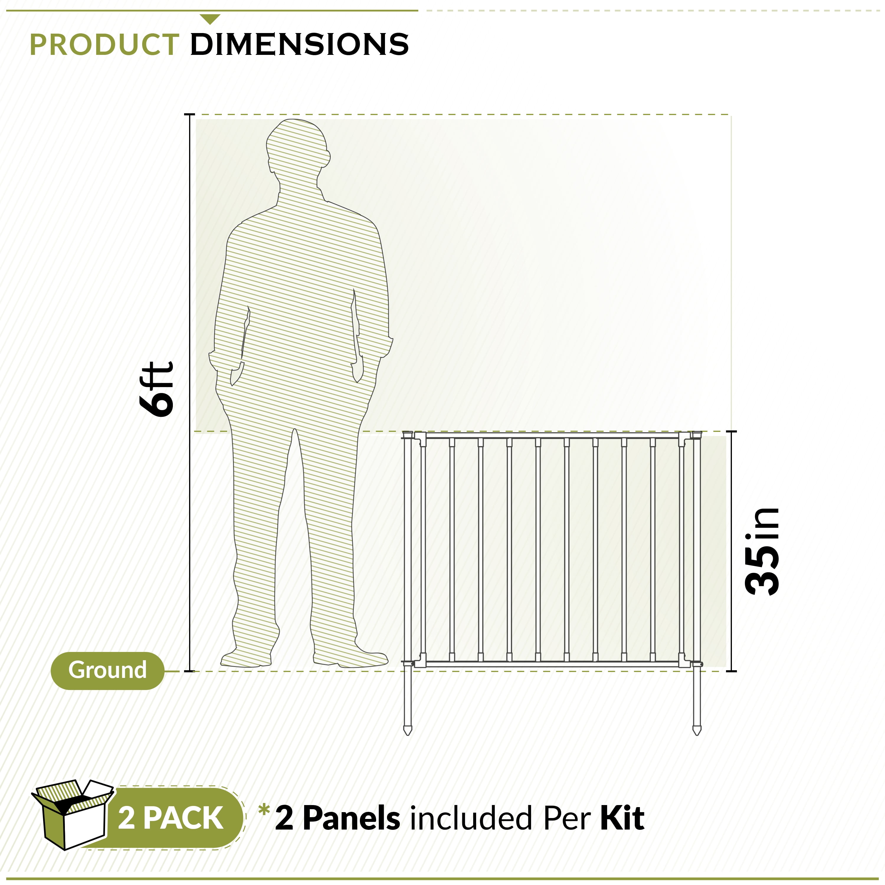 Zippity 3 ft. H x 3.5 ft W Zurich Poly-Steel No Dig Dog and Garden Fence Kit ZP19079 (2 Panels)