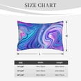 thumbnail image 4 of Balery Swirl Blue And Purple Bedding Queen Pillow Cases - Envelope Closure - Soft Brushed Microfiber Fabric - Shrinkage and Fade Resistant Pillow Cases-16"x24", 4 of 6