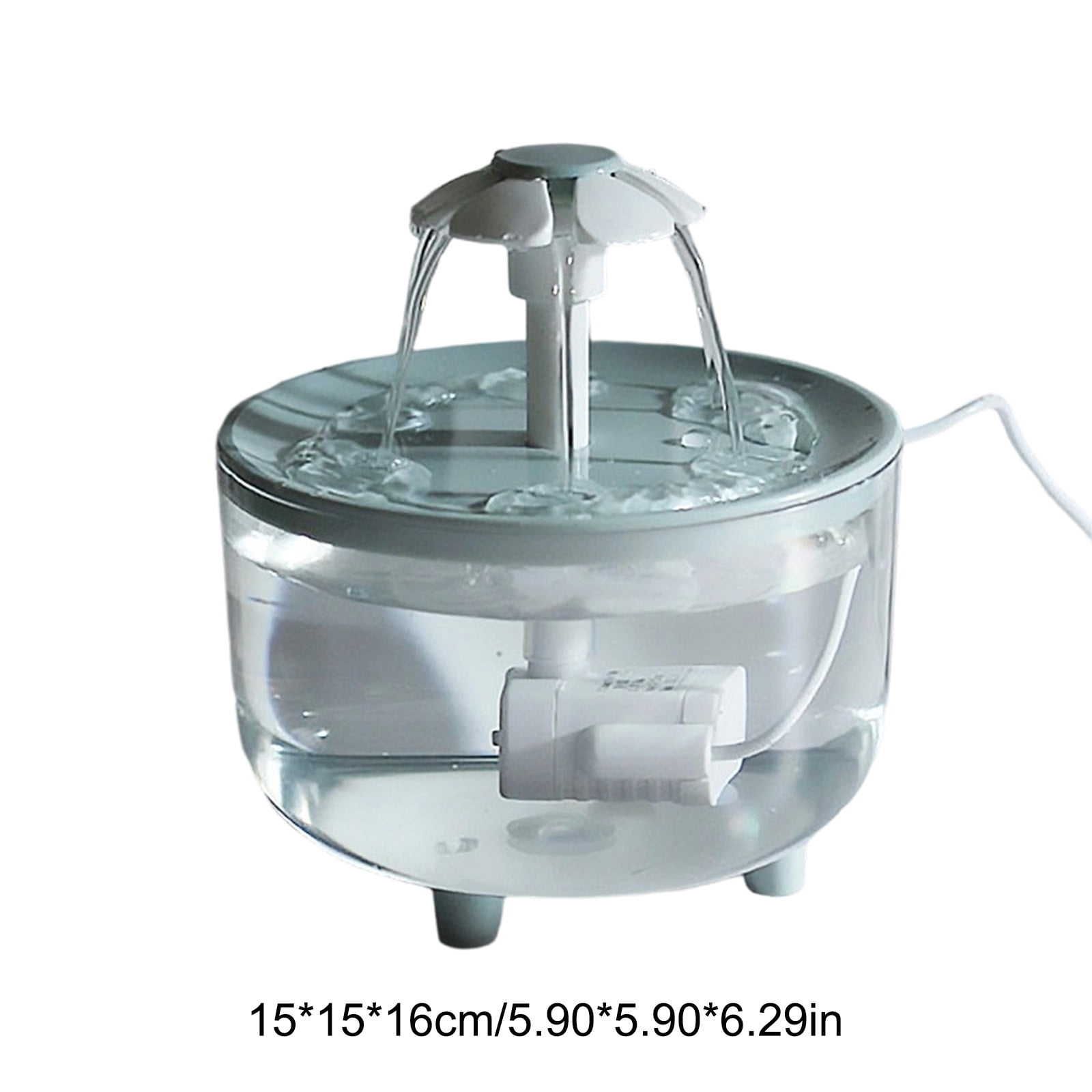 AURIGATE Pet Water Dispenser Fountain, Automatic Circulation Filter Cat Water Feeder, Intelligent Flowing USB Water Fountain for Pets, Green Drinking Bowl