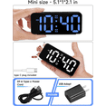 thumbnail image 3 of Super Loud Alarm Clock for Heavy Sleepers, Digital LED Clock with RGB Colorful Changing, Small Digital Clock for Kids Bedroom Bedside Nightstand, Desk Clock with Large Number, 3 of 7