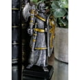 thumbnail image 7 of Suit Of Armor Medieval Knight With Axe And Large Dragon Shield Mini Figurine, 7 of 7