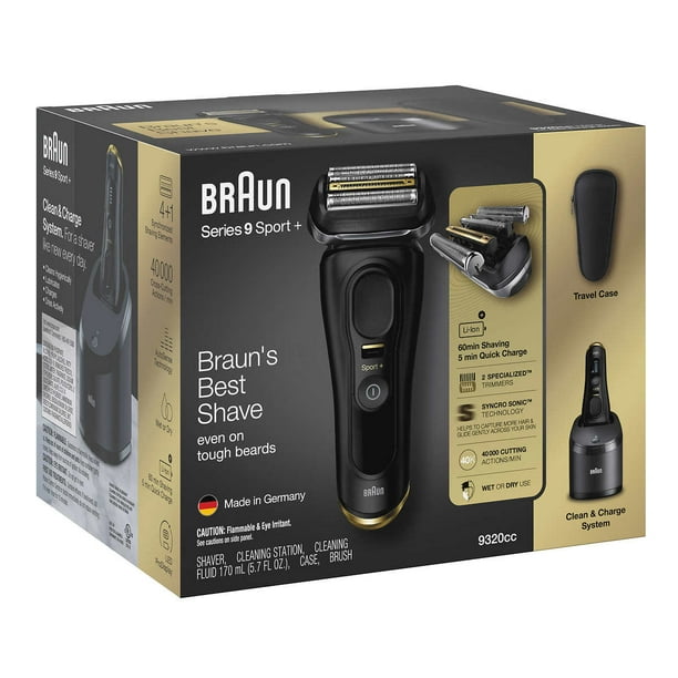 BRAUN メンズ電気シェーバー Series 9 Sport+ Braun Series 9 Sport+ Electric Shaving Razor with Clean and