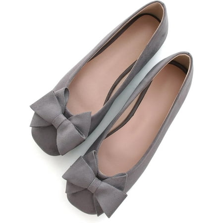 

Pfhytec LU Womens Classic Square Toe Ballet Flats Comfort Solid Flat Shoes for Work Slip On Driving Shoes Moccasins Army Green