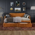 thumbnail image 3 of AFI Cambridge Wood Twin Size Daybed Frame with 2 Storage Drawers, Light Toffee, 3 of 13