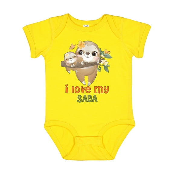 Inktastic Sloth I Love My Saba Boys or Girls Baby Bodysuit