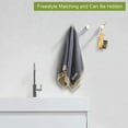 thumbnail image 4 of Gancho para batas de baño, herrería de alto calibre, acabado cromado, montaje en pared, construcción de latón macizo, diseño que ahorra espacio compatible con estilos de hogar modernos (5), 4 of 5