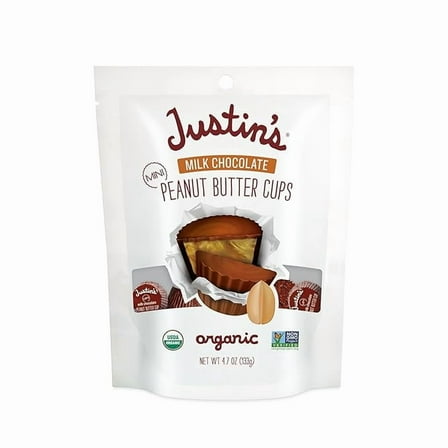 Justin's, Mini Peanut Butter Cups, Milk Chocolate, 4.7 oz