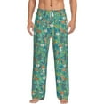 thumbnail image 2 of Kdxio Mushrooms and Flowers Print Men's Sleep Pajama Pant Lounge Pants with Pockets, 2 of 8