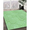 thumbnail image 3 of Ahgly Company Tapis Rond Lavable en Machine Intérieur Vert Jade Transitionnel, 8 Pieds Rond, 3 of 7