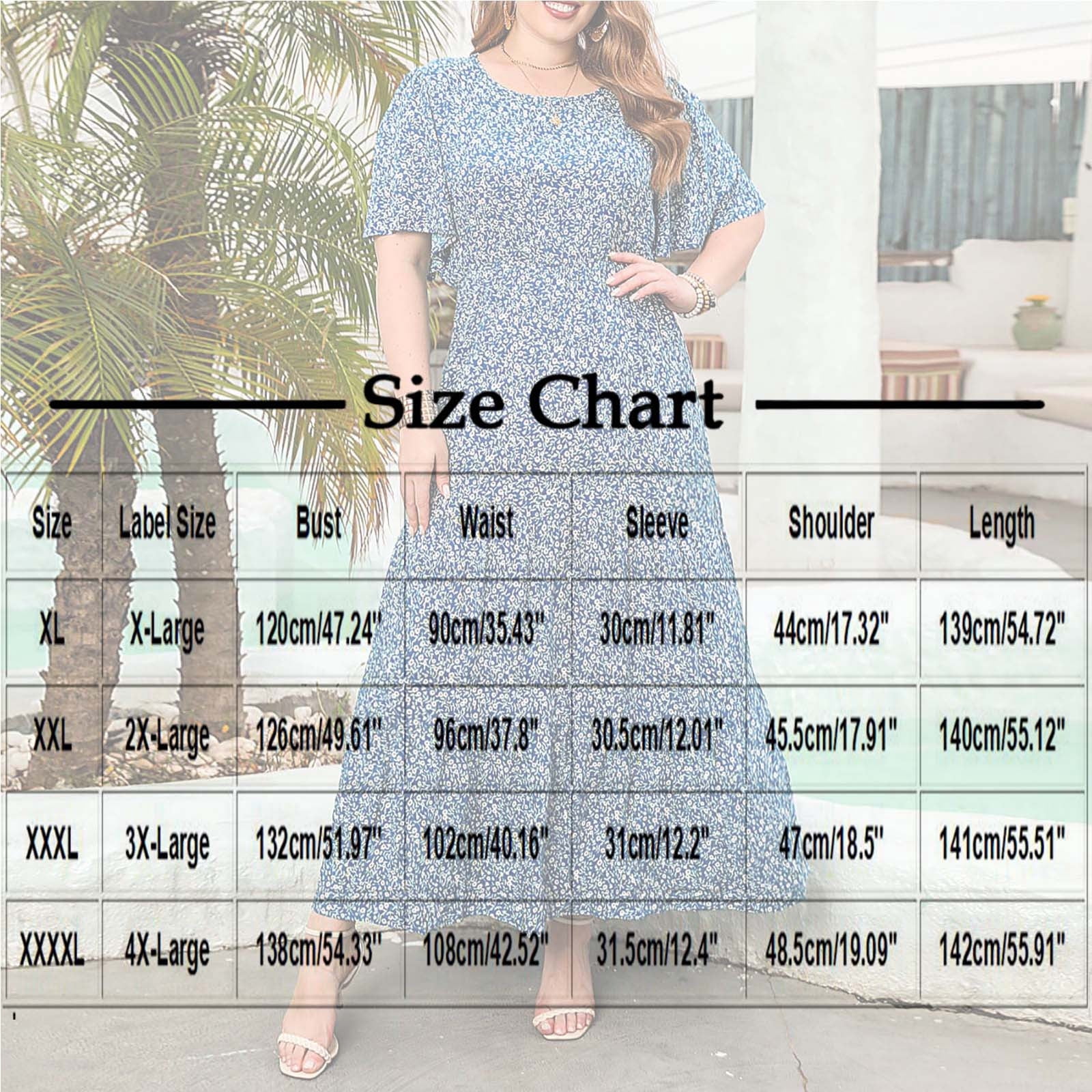 Oplxuo Plus Size Maxi Dresses for Curvy Women Summer Casual Boho Ditsy Floral Print Layered Flared Long Dress