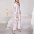 thumbnail image 3 of Picia Pink Paw Pattern Women’s Long-Sleeve Sleepwear Set - Soft 2-Piece Loungewear with Pockets, Comfy PJs for Relaxing Nights-Large, 3 of 7