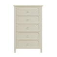 thumbnail image 3 of Resenkos Wooden 5 Drawers Chest with Silver Metal Handles for Bedroom Milky White, 3 of 6