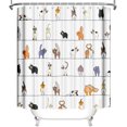 thumbnail image 4 of Cat Shower Curtain for Bathroom Funny Cat Shower Curtain with Pets Paw for Cat Lovers Cute Kitty Shower Curtain for Kids Waterproof Fabric Bath Curtain with 12 Hooks 72x72 Inch, 4 of 6