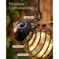 thumbnail image 5 of Outdoor Hanging Solar Bee Light, Waterproof Bumble Bees Solars Light, Glowing Metal Bee with Spring Figurine Lights, Cute Solar Insect, For Party Festivals Garden Decor Birthday Gifts, 5 of 7