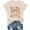 Beige, variant on Graphic Tees for Women T-Shirt for Women'short Sleeve Crew Neck Print Top Casual Daily Wear Purple XL