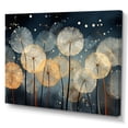 thumbnail image 2 of Designart "White Teal Dandelion Euphony II" Floral Canvas Wall Art, 2 of 5
