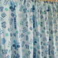 thumbnail image 3 of Cotton Curtain Floral Print 58 Inch Wide Quilting Pattern Floral Hearts and Butterfly Blue, 3 of 3