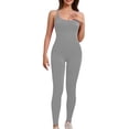 thumbnail image 2 of Gamivast Workout Bodysuits for Women One Piece Spaghetti Strap Romper & Biker Shorts Jumpsuit Athletic Yoga Unitard Stretchy Gym Activewear Sporty, 2 of 6