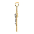 thumbnail image 2 of 14k Gold Two-tone Solid St. Benedict Medal Crucifix Cross Charm Pendant, 2 of 7