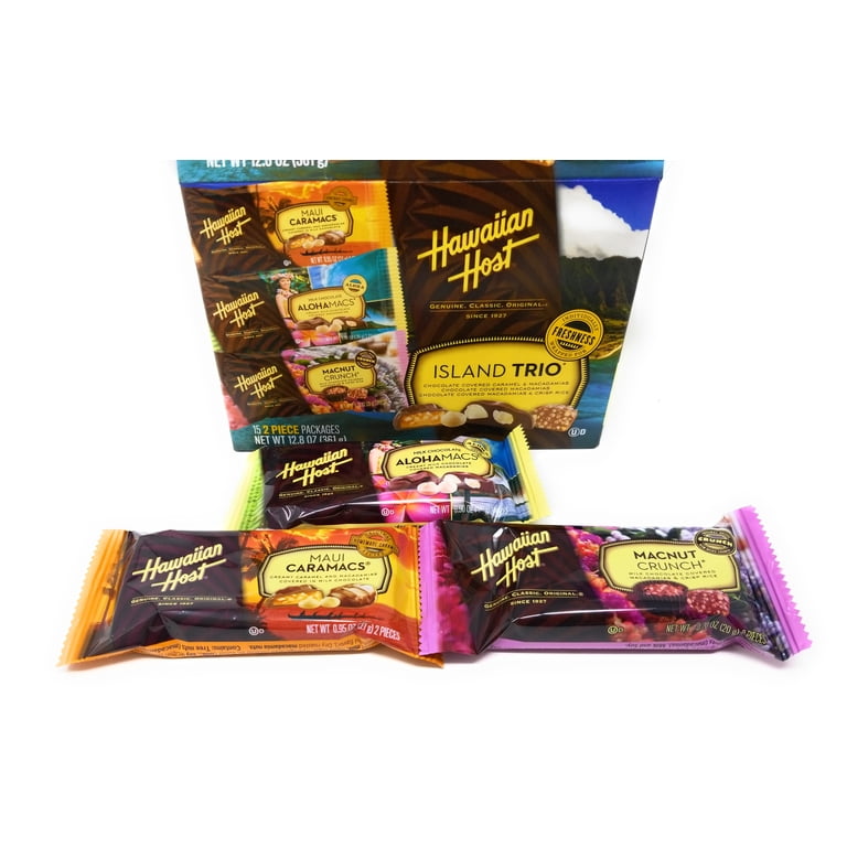 Hawaiian Host, Island Trio Macadamia Nuts, 15 Ct, 12.8 oz