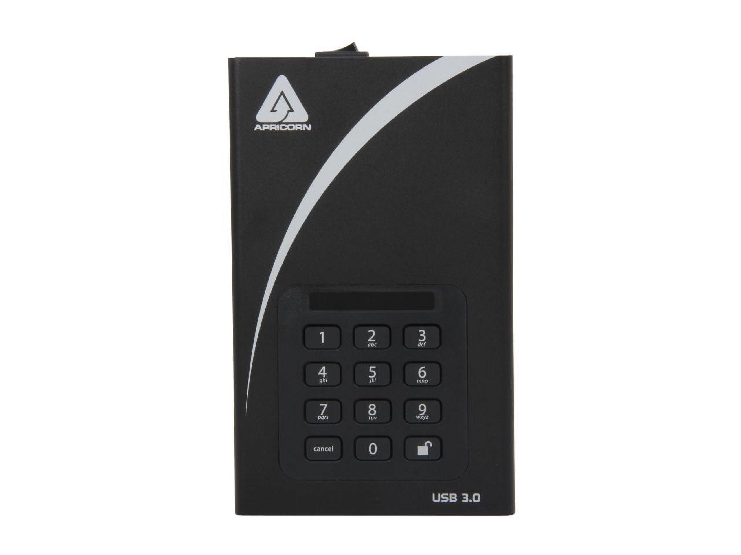Apricorn Aegis Padlock ADT-3PL256-2000 2 TB 3.5" External Hard Drive - USB 3.0 - 7200rpm - 8 MB Buffer