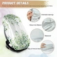 thumbnail image 5 of KUIFORTI Baby Car Seat Sun Shade Cover, Car Seat Cover Infant Car Seats Heat Protector Keeps Your Toddler Baby Seat at a Cool Temperature，Baby Travel Accessories, Green Leaf, 5 of 7