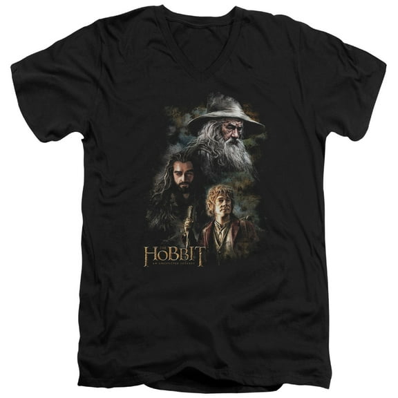 The Hobbit - Painting - Slim Fit V Neck Shirt - Small