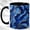 Black, variant on Blue Agate Coffee Mug, Marble Pattern Mug, Ceramic 11 oz